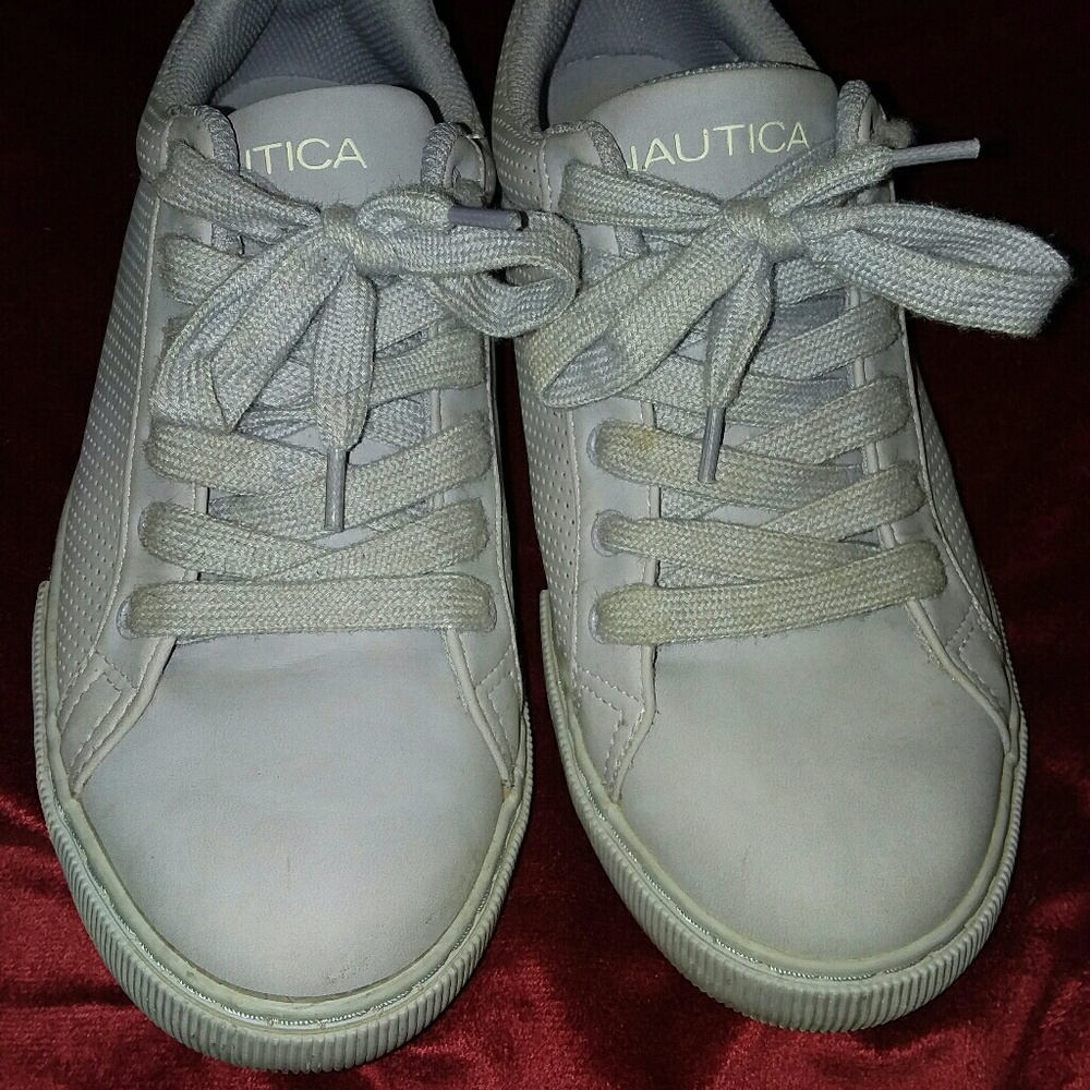 Nautica, light lavender shoes.